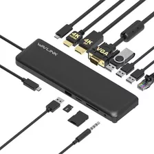 Wavlink Estación De Acoplamiento Usb C De Triple Pantalla Co