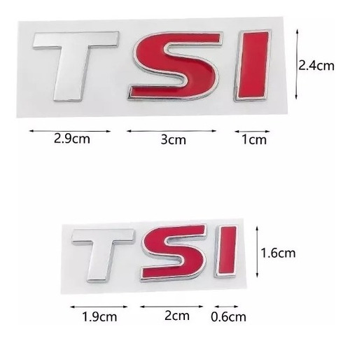 Emblema Grande Tsi Autoadherible Vw Jetta Passat Golf Tiguan Foto 4