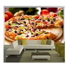 Papel De Parede Rodízio Pizza Gourmet 3d 6m² Al133