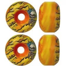 Roda Skate Milk Burning Skull 53mm 101a Yellow Orange