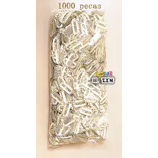 300 Pecas Presilhas Bege Para Cabelo Aplique Tic Tac 3.50cm