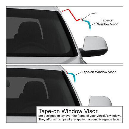 For 00-05 Buick Lesabre Smoke Tint Window Visor Shade/s Spd1 Foto 2
