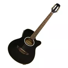 Guitarra Electroacústica Freeman Fra95ncet Cuerda Nylon Color Negro