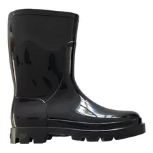 Bota De Dama Lluvia Calfor Ladyrain Negra 35 - 40 Caña Media