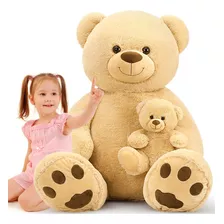 Muiteiur Juego De Oso De Peluche Gigante Marron Claro De 51