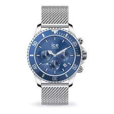 Reloj Ice Watch 017668 Cronógrafo Malla Acerada Tablero Azul