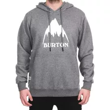 Buzo Frisa Con Capucha De Hombre Burton Mtn Gris Original