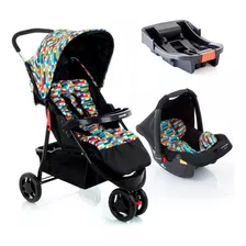 Travel System Delta Trio Pro Voyage - Colorê Cor Colorido Cor Do Chassi Preto