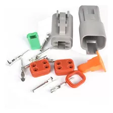 Kit Macho Fêmea Conector Deutsch 4vias Dt04-4p/ Dt06-4s 