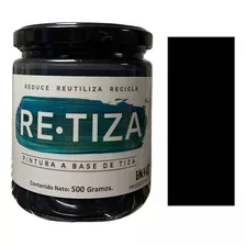 Negro 500 Grs. Pintura Tiza Al Agua Decorativa Mate