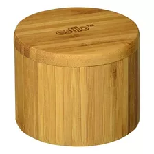 Estilo 1-pack Bamboo Storage Box, 3.5 In Diameter X 2.7 In H