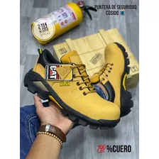 Zapatos De Seguridad Caterpillar En Cuero Para Hombre Cosido