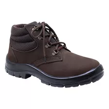 Bota Botina De Segurança Nobuck De Amarrar Bico Pvc C/ Ca