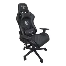 Silla De Escritorio Instigo Ig626 Gamer Ergonómica Negra Con Tapizado De Cuero Sintético