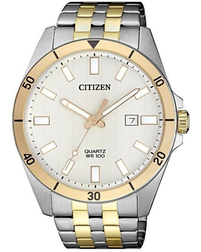 Reloj Hombre Citizen Bi5056-58a Sumergible Acero 100 Wr