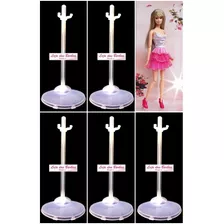 Kit Lote 5 Suporte Transparente Para Boneca Barbie Ken Susi