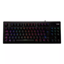 Teclado Gamer Vsg Quasar Rgb Qwerty Outemu Red Español Latinoamérica Color Negro Con Luz Rgb