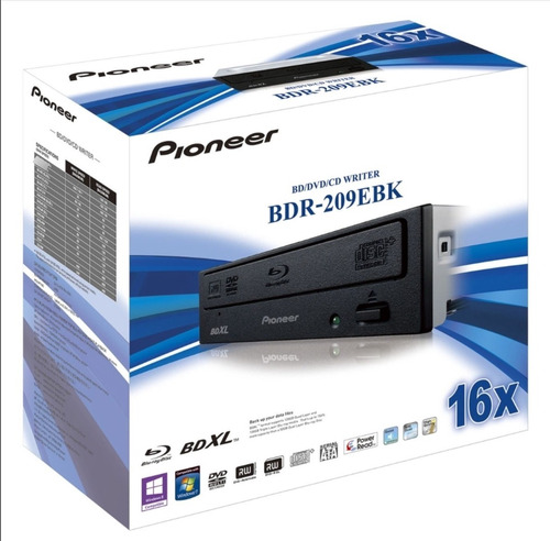 Pioneer Bdr-209ebk Blu-ray Disc Writer Sata Interno 128gb
