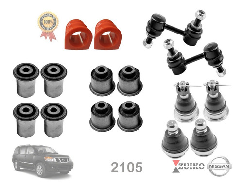 Kit Rotulas Y Bujes Horquilla Nissan Titan Y Armada 04-15 Foto 2