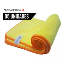 Kit Com 5 Flanelas De Microfibra Autoamerica Premium 60x40