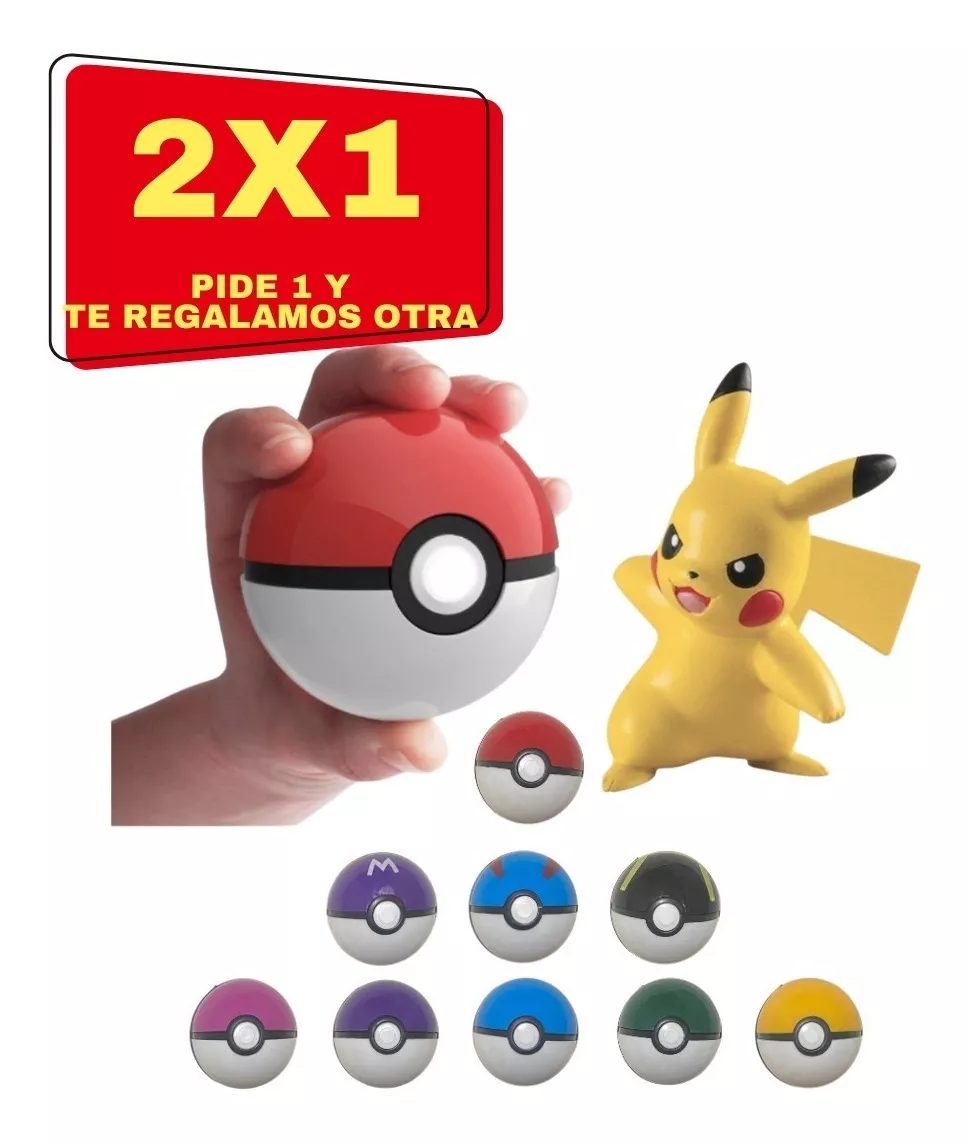 Pokebolas Con Pokemon Adentro Pokeball Juguete Promocion 6x3