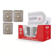 Kit 3 Invicto 11,4mg Cães Gatos Antipulga Berne Bicheira 1cp