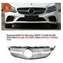 Front Bumper Diamond Grille Silver For Mercedes Benz W20 Td1