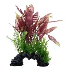 Fluval Planta Decoracion Red Lace Mix Base Roca 30cm Acuario