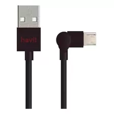 Cable De Datos Havit H64 Codo Micro Usb Negro