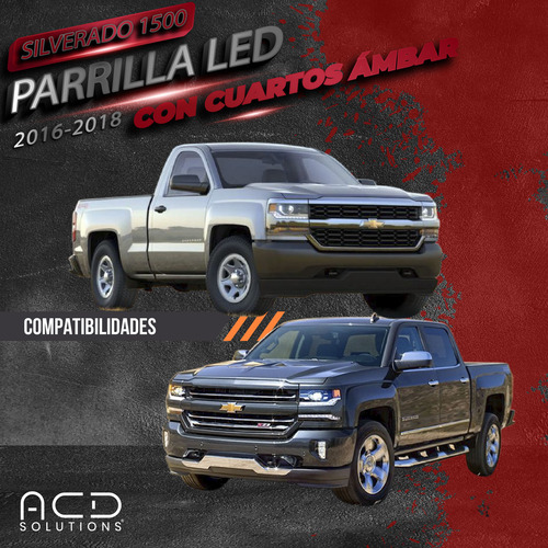 Parrilla Led mbar Chevrolet Silverado 1500 2016 2017 2018 Foto 8