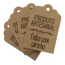 1000 Tags Kraft Mini Etiqueta Feito Com Carinho Milheiro