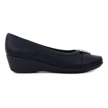 Sapato Feminino Piccadilly Anabela Joanete Preto 143212