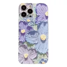 Carcasa Para iPhone 14 Promax, Diseño De Flores.