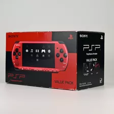 Consola Sony Playstation Portatil Psp Rojo Negro Importado