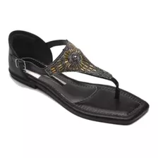 Sandalias Bajas Color Negro 36