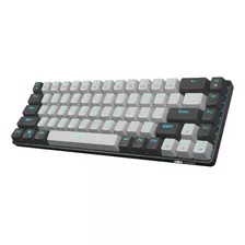 Teclado Gamer Mk-box Blue Color Negro Y Gris Con Luz Azul