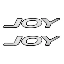 Par Emblema Joy Prata Resinado Gm Prisma Onix Meriva 07/12