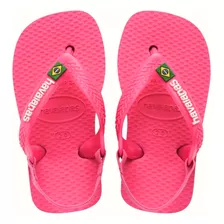 Chinelo Havaianas Elástico Infantil Bebê Rosa Fux Menina