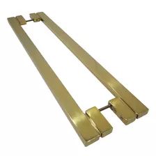 Puxador Para Porta Aço Inox 30x15mm 60cm Gold Marbela