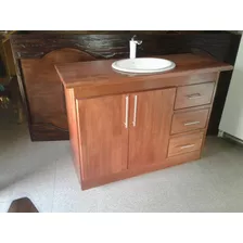 Mueble Para Bacha De Baño En Madera Rústico