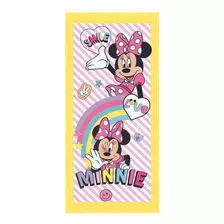 Toalha Banho Infantil Minnie Disney Atoalhado Felpuda Lepper Cor Rosa