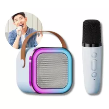 Caixinha Som Microfone S/ Fio Bluetooth Karaokê Muda Voz Top