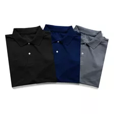 Kit 3 Camisas Camisetas Polo Masculina Piquet