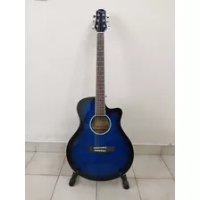 Guitarra Acústica Mini Jumbo Marca Parquer Azul