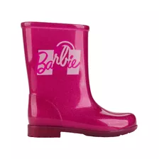 Bota Galocha Infantil Feminina Grendene Barbie Rosa Glitter