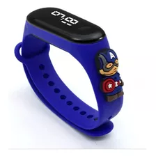 Relógio Digital Led Infantil Disney Super Herois Smartband