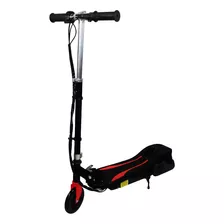 Scooter Patin Electrico Plegable C/freno P/niños Negro Rojo