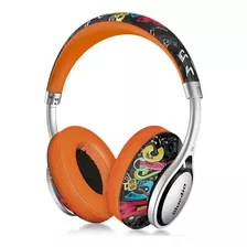 Audifonos Wireless Bluetooh - Bluedio A2 - Doodle Color Naranja