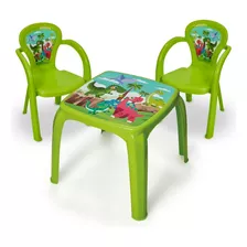 Mesa Mesinha Decorada Infantil C 2 Cadeiras Estudo Lanchinho