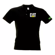 Camisa Gola Polo Caterpillar Malha Piquet Bordada